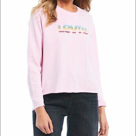 pink levis sweatshirt